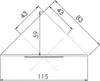 Eck-Energiebox 2-fach Schwarz matt für die Eckmontage / Produktbild-Vorschau 2