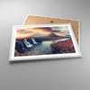 Gerahmtes Poster - Weißer Rahmen - Wasserfall Himmel Berg - Produktbild-Vorschau 3
