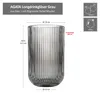 Agata 6x Longdrinkgläser grau 360ml Relief Cocktails Saft Produktbild-Vorschau 6