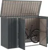 vidaXL Contenitore da giardino nero 214 x 82 x 132 cm in Anteprima dell’immagine prodotto 3