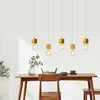 ZMH lampa wisząca 5 płomieni drewniana lampa stołowa 150cm Podgląd zdjęcia produktu 6