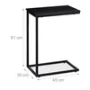 Table d'appoint Relaxdays noire, structure métallique, Voir les images du produit 4