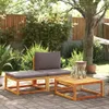 vidaXL 3-tlg. Gartensofa-Set mit Kissen Holz Akazie & Produktbild-Vorschau 2