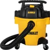 A yellow and black DeWalt wet/dry vacuum cleaner with a black hose attached. Produktbild-Vorschau