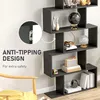 HOMCOM Bibliothèque étagère Zig zag Design Contemporain 80L Voir les images du produit 4