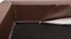 Close-up view of a brown dog bed with a partially unzipped cover, revealing the black interior. Anteprima dell’immagine prodotto