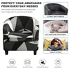 2 kusy krytů na židle Club Chair Covers, Stretch Printed Náhled obrázku produktu 5
