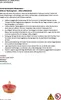 A document with safety instructions for a wicker basket, accompanied by a small image of the basket. Produktbild-Vorschau