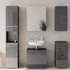 A modern bathroom vanity set with multiple storage cabinets and a sink. Podgląd zdjęcia produktu