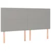 The Living Store Kopfteile 4 Stk. Hellgrau 80x5x78/88 cm Produktbild-Vorschau 3