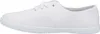 A side view of a white canvas sneaker. Voir les images du produit