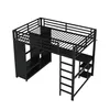 MODFU Lit Mezzanine 140x200 cm – Rangement et LED – Sans Voir les images du produit 6