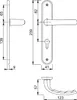 Technical drawing of a door handle set with dimensions. Produktbild-Vorschau