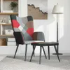 vidaXL Relaxační křeslo se stoličkou Patchwork Fabric Náhled obrázku produktu 1