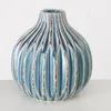 Boltze Keramik Vase Blau Shabby Chic 3er Set für Blumen & Produktbild-Vorschau 4