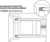 Diagram showing a close-up of a pipe fitting with dimensions and product information. Náhľad obrázku produktu