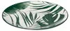 A white oval plate with a green palm leaf pattern. Náhľad obrázku produktu