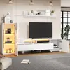TV Wohnwand Set 3-teilig,Hochglanz TV Wohnzimmermöbel-Set Produktbild-Vorschau 2