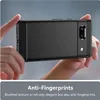 Hands holding a black smartphone case with a brushed texture. Produktbild-Vorschau