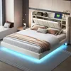 A modern bedroom with a bed, nightstand, and window seat. Anteprima dell’immagine prodotto
