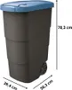 FORTENA Mülleimer Mülltonne mit Rädern und Deckel 90L Produktbild-Vorschau 1