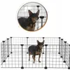 Recinto nero in metallo per cani, gatti, cuccioli e conigli Anteprima dell’immagine prodotto 8