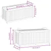 vidaXL Coffre de jardin 110x45x42/53 cm bois massif acacia Voir les images du produit 7
