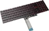 A laptop keyboard with red backlighting and a ribbon cable attached. Produktbild-Vorschau