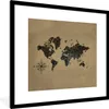 MuchoWow® MuchoWow® Gerahmtes Poster Weltkarte - Gold - Produktbild-Vorschau 1
