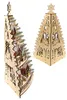 3D Eck-Lichterspitze Holzschnitt als Tannenbaum aus Holz Produktbild-Vorschau 2