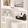 Hochschrank Badezimmer, Badschrank mit 2 Türen und Offenem Produktbild-Vorschau 4