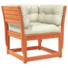 5tlg. Garten-Lounge-Set mit Kissen Wachsbraun Massivholz Produktbild-Vorschau 3