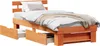 vidaXL Bettrahmen Wachsbraun 100 x 200 cm Massives Produktbild-Vorschau 1