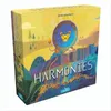 A box for the board game Harmonies, featuring a stylized lion and a colorful landscape. Produktbild-Vorschau