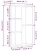 vidaXL Bücherregal/Sideboard Grau Sonoma 50x25x80 cm Produktbild-Vorschau 8