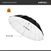 WALIMEX Parapluie Reflex noir/blanc, 180cm Voir les images du produit 4
