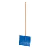 A blue snow shovel with a wooden handle against a white background. Anteprima dell’immagine prodotto