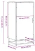 vidaXL Portascarpe in rovere affumicato 48x38x97,5 cm Anteprima dell’immagine prodotto 8