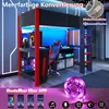 Hochbett mit Schreibtisch, Lochwand, LED-Lichtleiste, Produktbild-Vorschau 3
