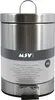 MSV kleiner Treteimer fur Bad/Toilette - silber glanzend - Produktbild-Vorschau 5
