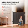 Aufrollbares Treppenschutzgitter schwarz - kindersicheres Produktbild-Vorschau 2