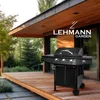 Mocnt grill gazowy LEHMANN TEXAS CZARNY 3+1 z reduktorem i Podgląd zdjęcia produktu 9