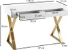 WOHNLING Schreibtisch 118x76x57 cm Holz Hochglanz Weiß Produktbild-Vorschau 8