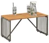 vidaXL Tisch für Outdoor Grau und Braun 80 x 40 x 40 cm Produktbild-Vorschau 3