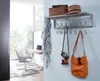 FineBuy Wandgarderobe Metall Silber 75 cm mit Ablage - Produktbild-Vorschau 2