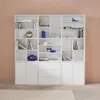 Libreria modulabile decorazione legno 9 elementi, Bianco Anteprima dell’immagine prodotto 3