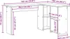 vidaXL Scrivania con ripiano in rovere nero 142 x 102 x 73 Anteprima dell’immagine prodotto 8