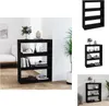 vidaXL Bücherregal Raumteiler Schwarz 80x30x103,5 cm Produktbild-Vorschau 1