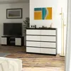 VBChome Kommode mit 8 Schubladen Schwarz mit Weiß 120 x 39 Produktbild-Vorschau 6