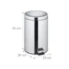 Relaxdays Mülleimer Küche, 20 Liter, spiegelpolierter Produktbild-Vorschau 4